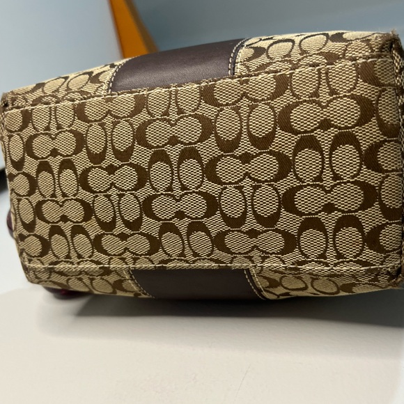 Y2K coach Vintage Canvas with chocolate leather HandBag - Picture 3 of 5